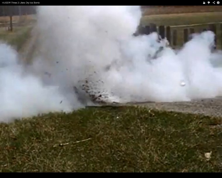 A simple dry-ice bomb can create a significant explosion.