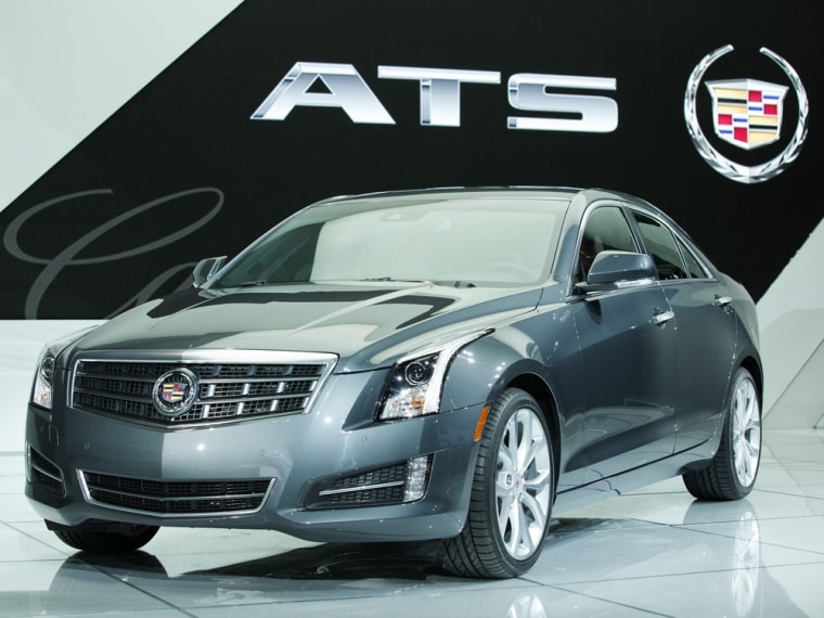 epa03535414 A handout photograph released by Cadillac on 14 January 2013 showing the Cadillac ATS winner of the North American Car of the Year Award, ...