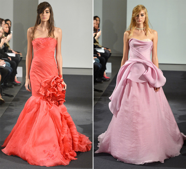 Nice day for a pink wedding? Vera Wang debuts colorful bridal