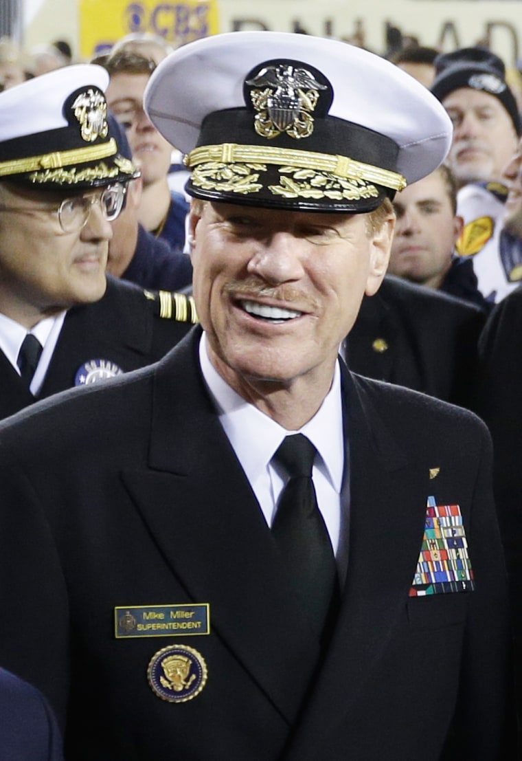 Superintendent of the United States Naval Academy, Vice Admiral Michael H. Miller, seen in December 2012.