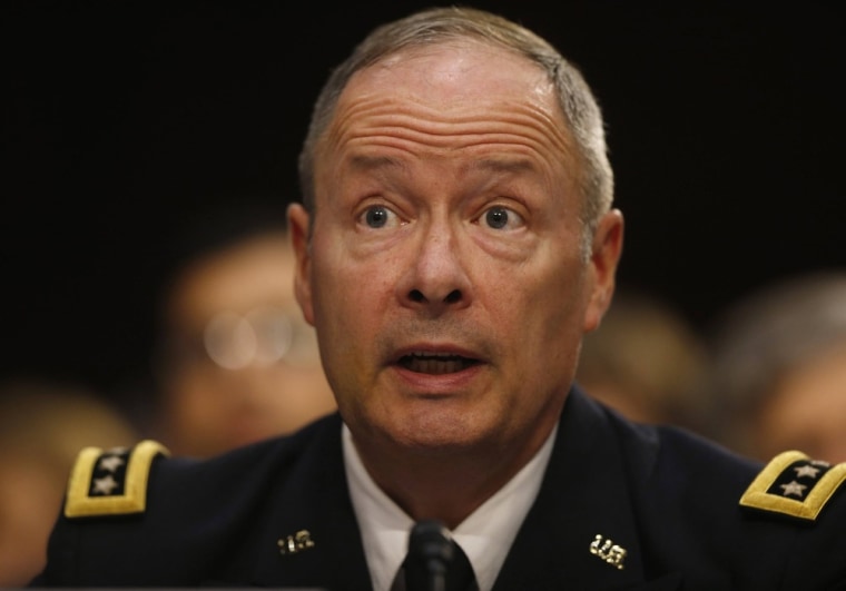 U.S. National Security Agency Director General Keith Alexander testifies at a Senate Intelligence Committee hearing the Foreign Intelligence Surveillance Act legislation on Capitol Hill in Washington, on Sept. 26.