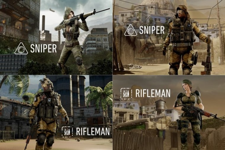 A breakdown of some of the male versus female soldiers that will appear in the Western version of