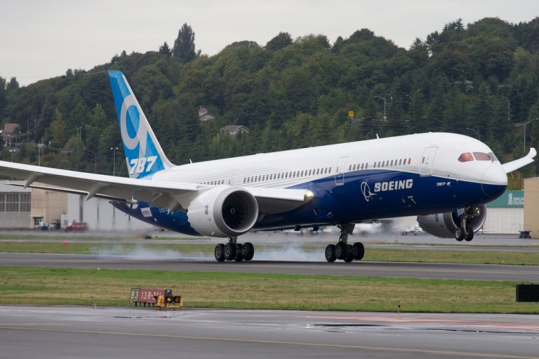 A Boeing 787-9 Dreamliner lands after its first flight Sept. 17 at Boeing Field in Seattle. You could buy 83 Dreamliners, and it still wouldn't add up to the cost the government shutdown had on the economy over the past 16 days.