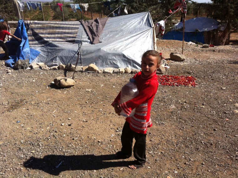 Syrian refugees living in tents in Kilis, Turkey, close to the border with Syria.