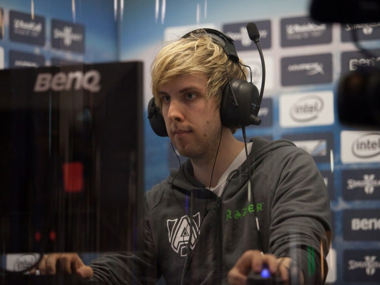 NaNiwa, a top \"StarCraft II' player from Sweden, now wears wristbands to help protect against wrist injuries--one of the risks that comes with playing the game at a blinding speed.