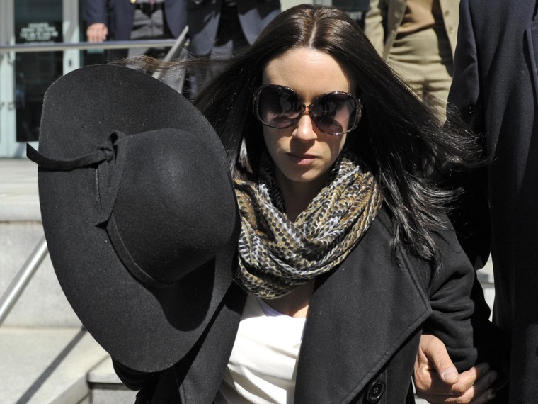 Casey Anthony leaves the federal courthouse in Tampa, after a bankruptcy hearing Monday, March 4, 2013.