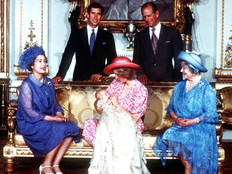 Royal Wedding Diamond Anniversary.File photo dated 04/08/1982 of The Royal family at Buckingham Palace, London, on the day of Prince William's christe...