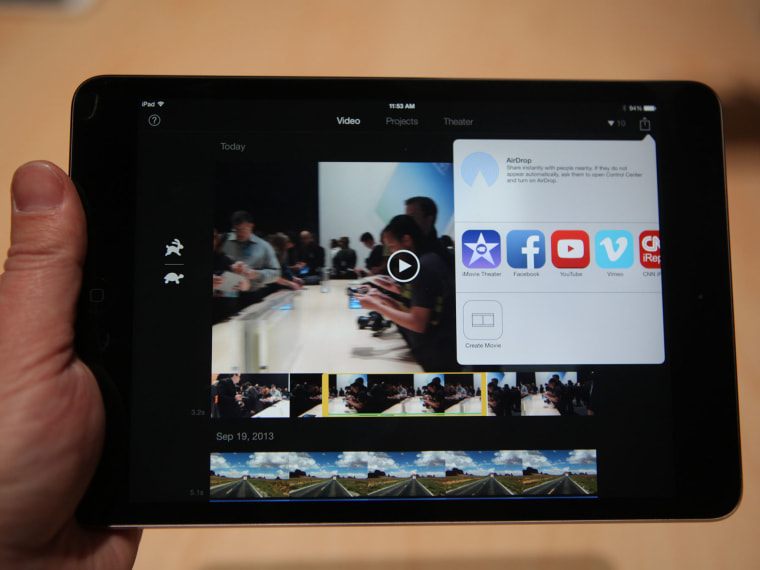 iPad Mini with iMovie