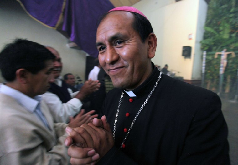 Undated picture of Gabino Miranda, then Auxiliary Bishop of Ayacucho, in southeastern Peru. Miranda has been defrocked over allegations of pedophilia in line with an order from Rome.