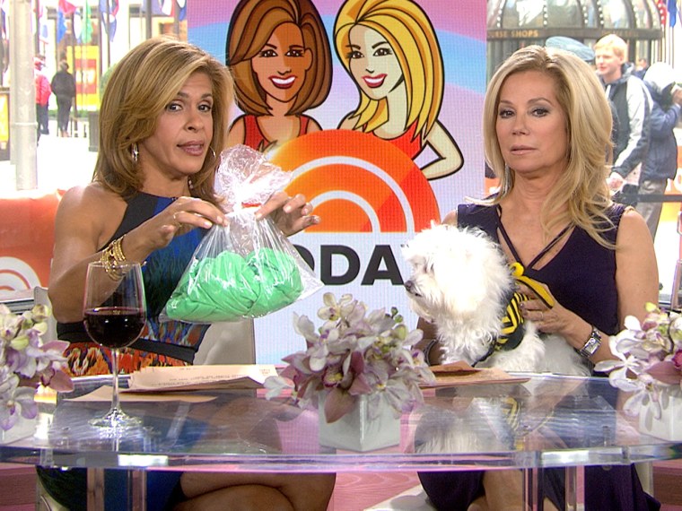Hoda brought her shirt in a plastic bag to have KLG check if it smelled.