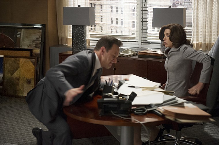 Will (Josh Charles) confronts Alicia (Julianna Margulies) about her betrayal on \"The Good Wife.\"