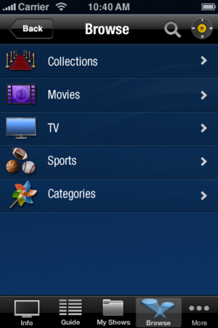 TiVo's iPad app