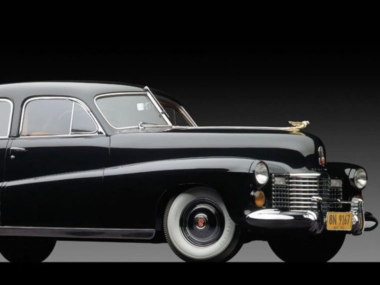 In this photo provided by Sotheby's, Wednesday, Oct. 23, 2013 in New York, is a 1941 Cadillac owned by the Duke and Duchess of Windsor. Dubbed "The Du...