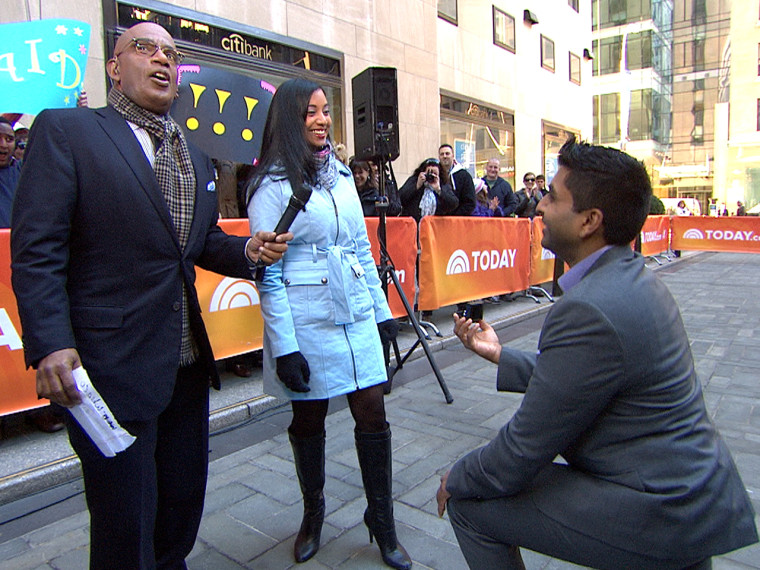 Chirag Shah proposed live on TODAY Thursday with Al Roker on hand to help.