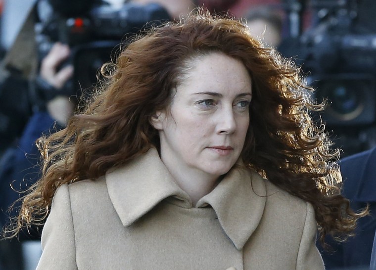 Rebekah Brooks arrives at court in London on Monday to face charges related to hacking into telephones and bribing officials.