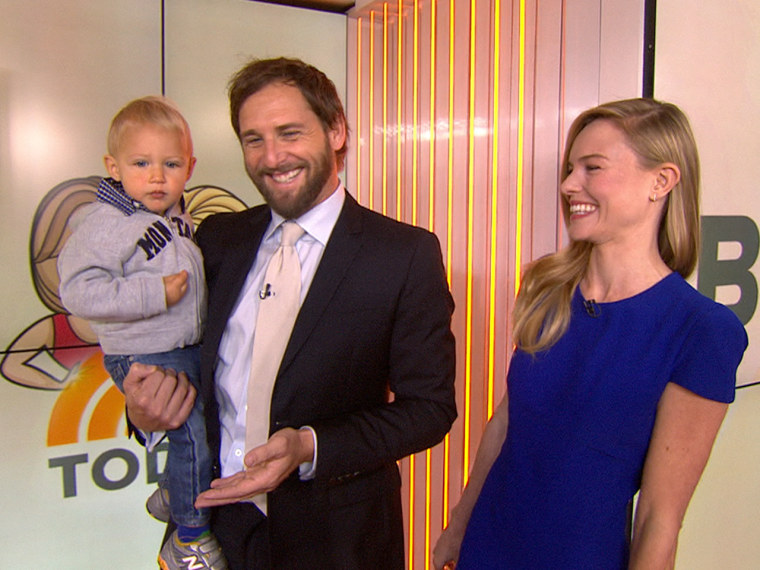 Josh Lucas stopped by TODAY - with his baby in tow.
