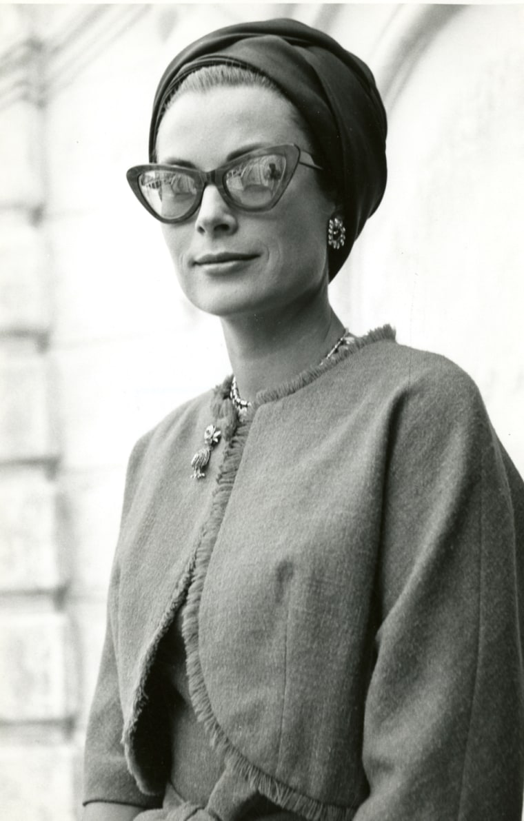 Portrait of Princess Grace in the Court of Honor at the Princely Palace of Monaco in 1962.