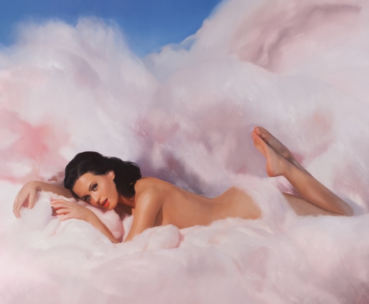 Katy Perry on the cover of her \"Teenage Dream\" release.