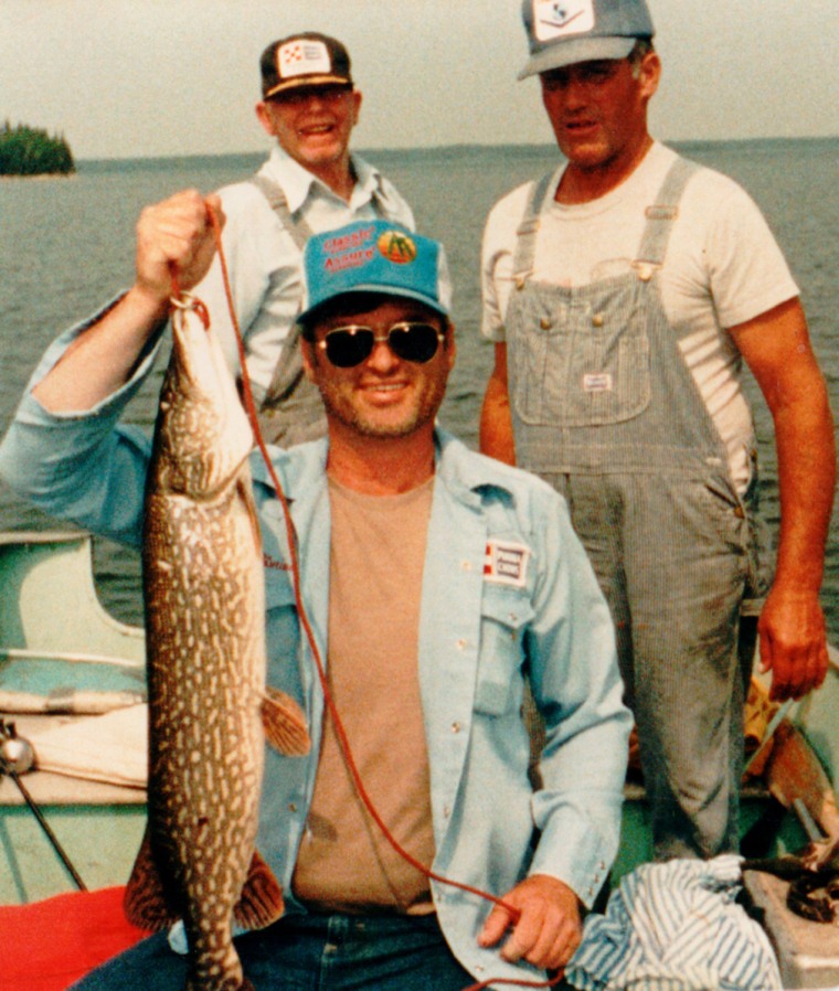 Image: Brian Curtis fishing with friends in his younger years