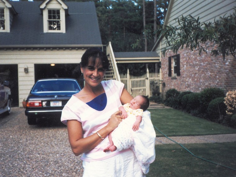 Dr. Nancy Snyderman and infant daughter Kate in 1986.