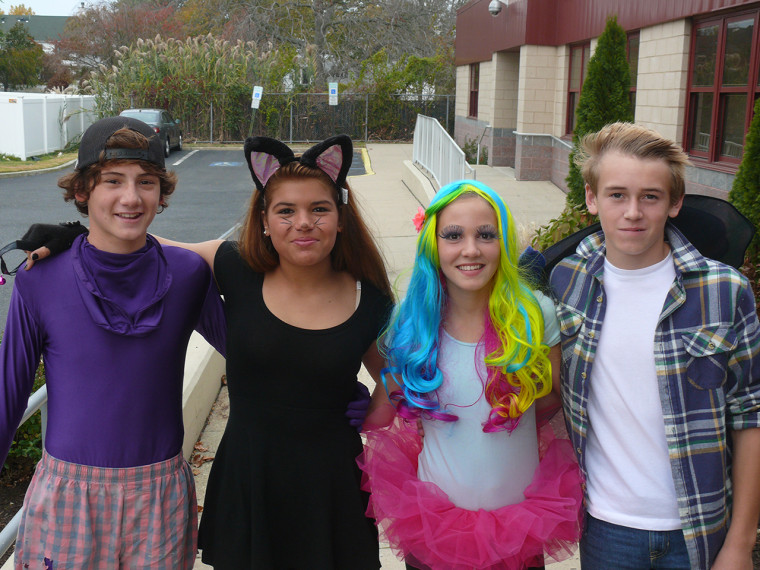 Image: Seventh- and eighth-graders at Halloween parade