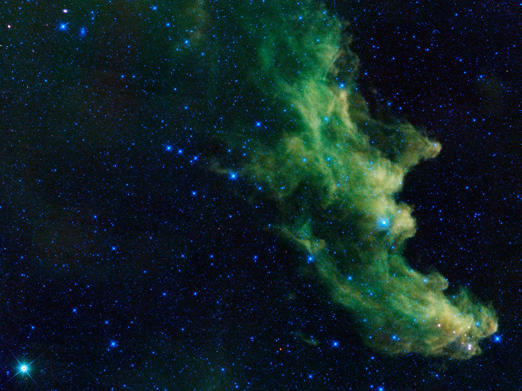 This NASA image released October 31, 2013 shows a  witch that appears to be screaming out into space in this new image from NASA's Wide-Field Infrared...
