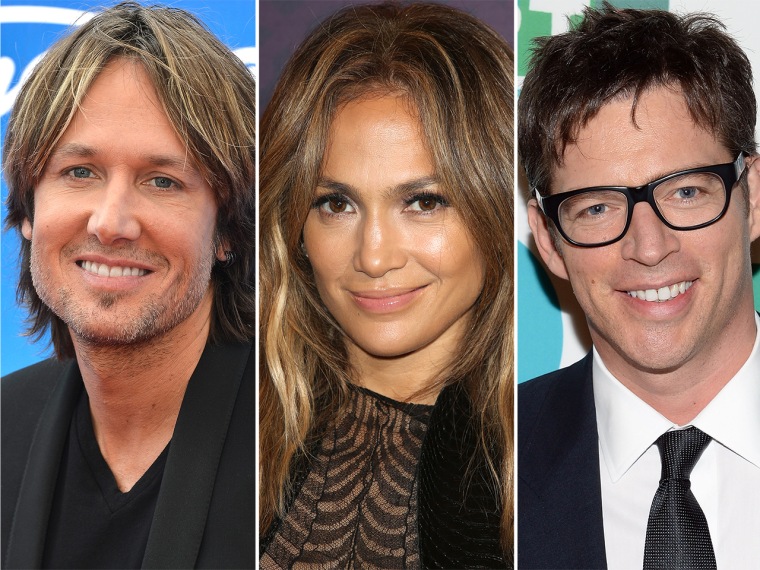 Keith Urban, Jennifer Lopez and Harry Connick, Jr.