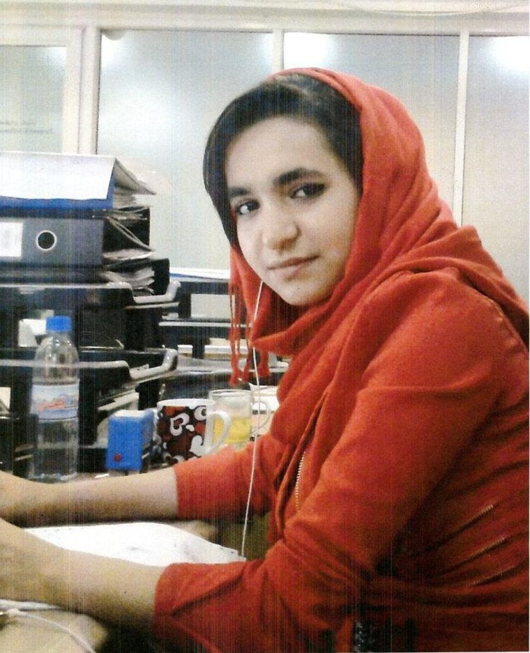Shokofa Salehi, 22, who is wanted in connection with the disappearance of $1.1 million from an Afghan bank