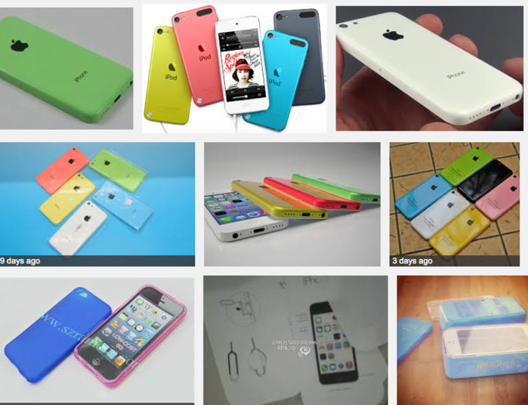 A Web search for iPhone 5C colors brings up some bright options; Apple has yet to comment on the 5C, much less colors.