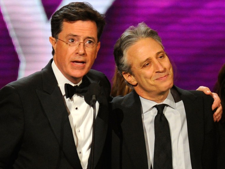 Image: Stephen Colbert and Jon Stewart