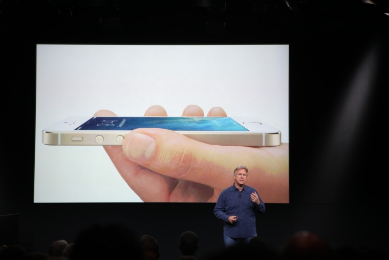 Apple's Phil Schiller introduces the iPhone 5S.