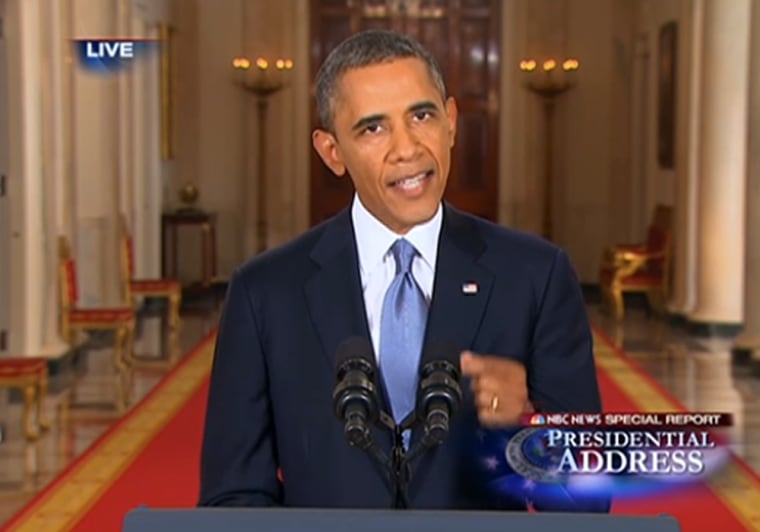 President Obama addresses the nation on Tuesday.