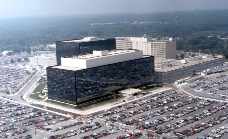 This undated US government photo shows an aerial view of the National Security Agency (NSA) in Fort Meade, Md.