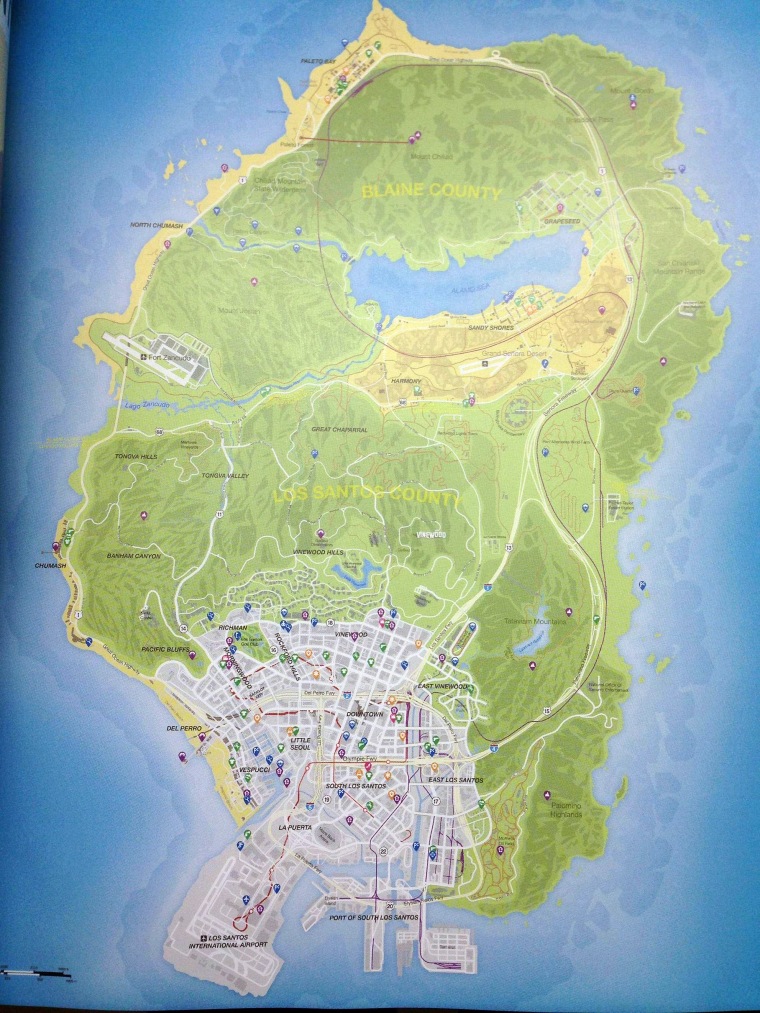 Grand Theft Auto V Map (Los Santos)