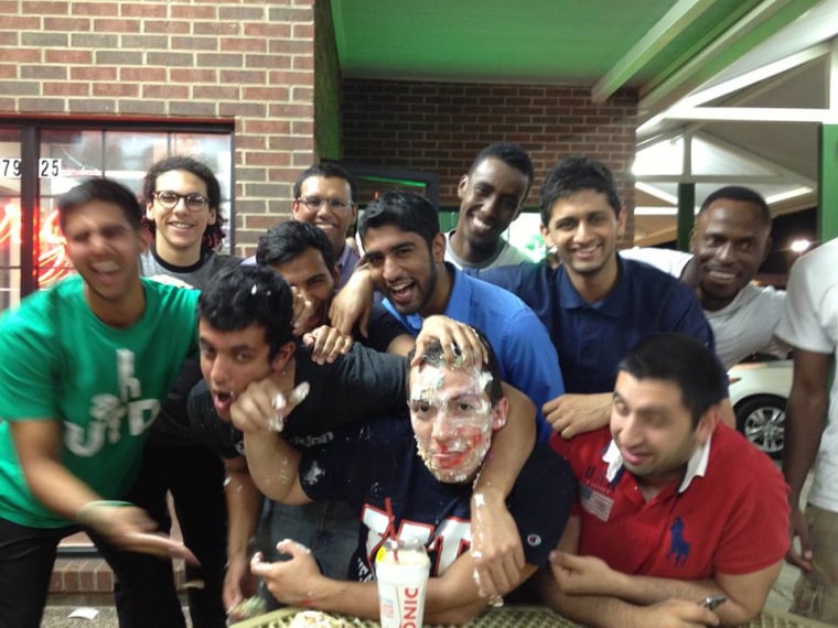 ALM members celebrate the admission of one of its brothers into medical school.