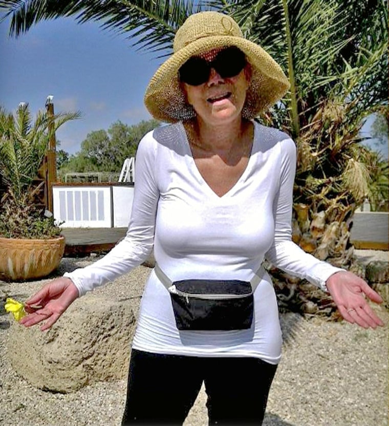 Kathie Lee in Israel wearing a fanny pack.
