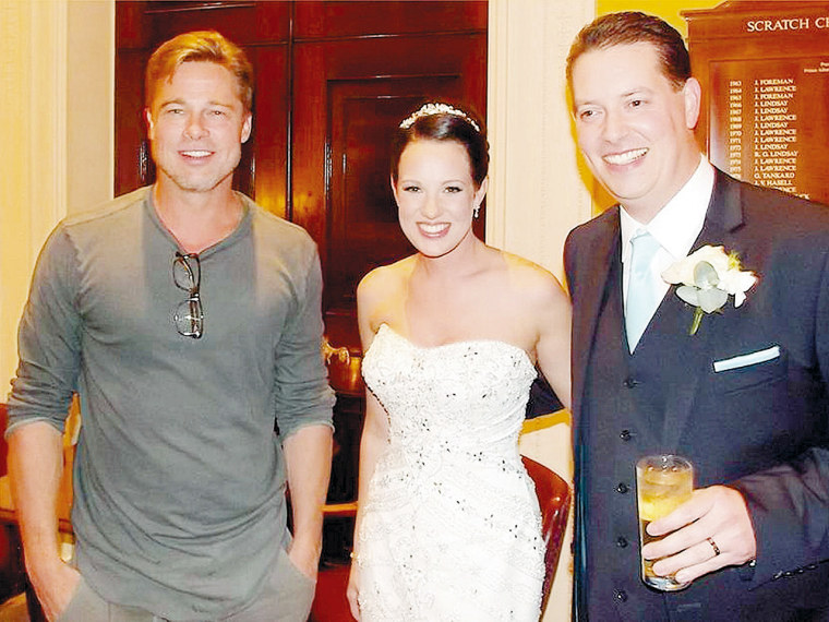 Image: Brad Pitt and newlyweds