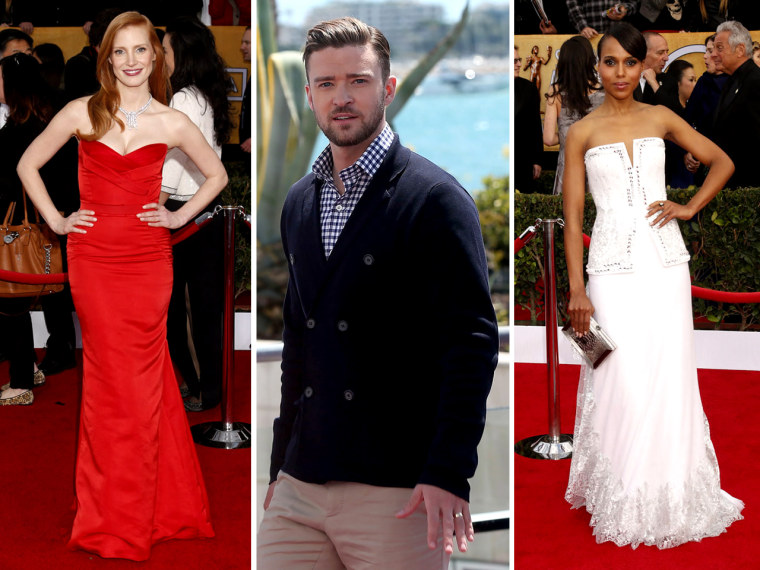 Jessica Chastain, Justin Timberlake and Kerry Washington top People magazine's best-dressed list.