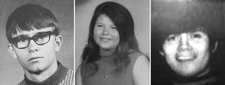 From left, Jimmy Allen Williams, Leah Gail Johnson and Thomas Michael Rios, three teens missing from Sayre, Okla., since 1970.
