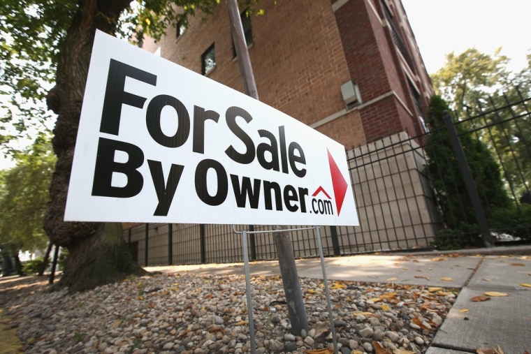 A home is offered for sale by its owner in the Ukrainian Village neighborhood on August 21, 2013 in Chicago, Illinois.
