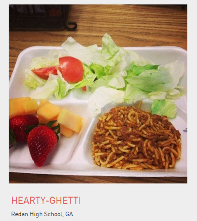 School lunch from Redan High School, GA.