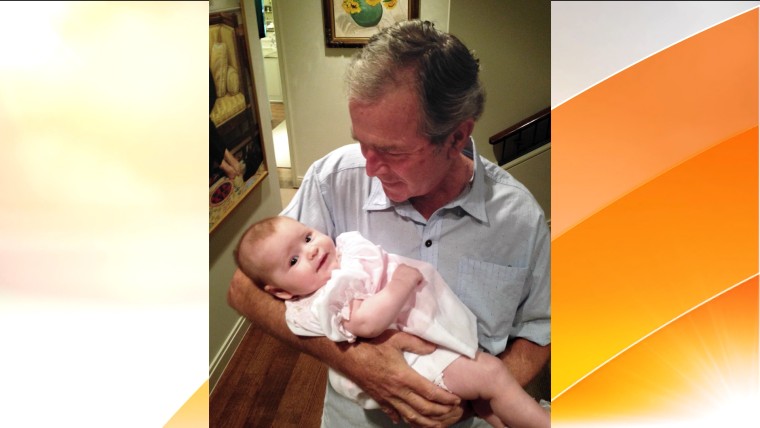 President George W. Bush and granddaughter Mila.