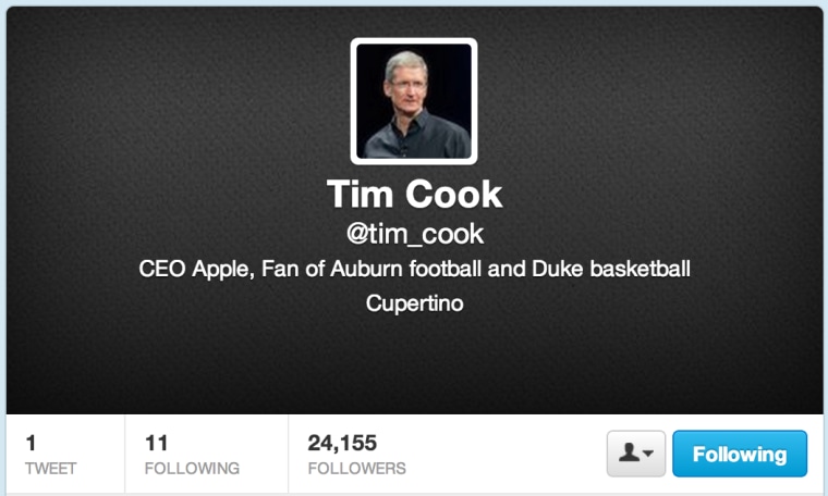 Twitter's @tim_cook account screenshot