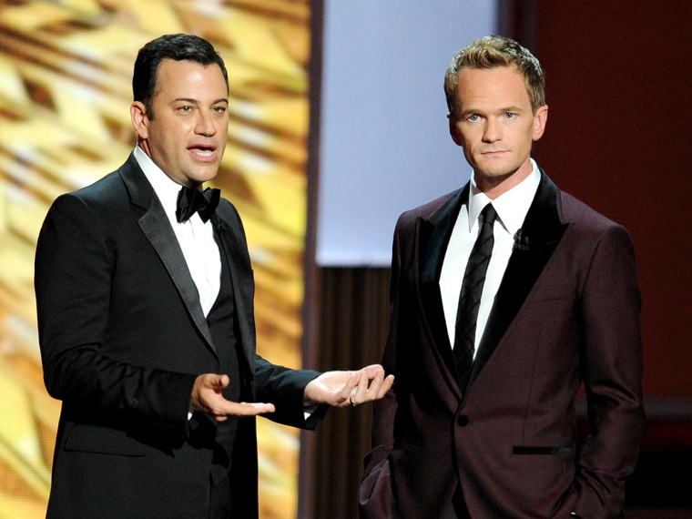 Jimmy Kimmel offered Neil Patrick Harris a suggestion to enjoy the evening as Emmy host, since he might not get asked back.