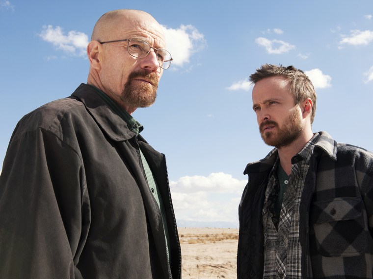 Image: Bryan Cranston, left, and Aaron Paul in a scene from \"Breaking Bad.\"