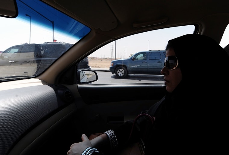A Saudi woman sits in a vehicle as a passenger on in Riyadh. Saudi women activists have called for a new day of defiance of the longstanding ban on women driving in the ultra-conservative kingdom.