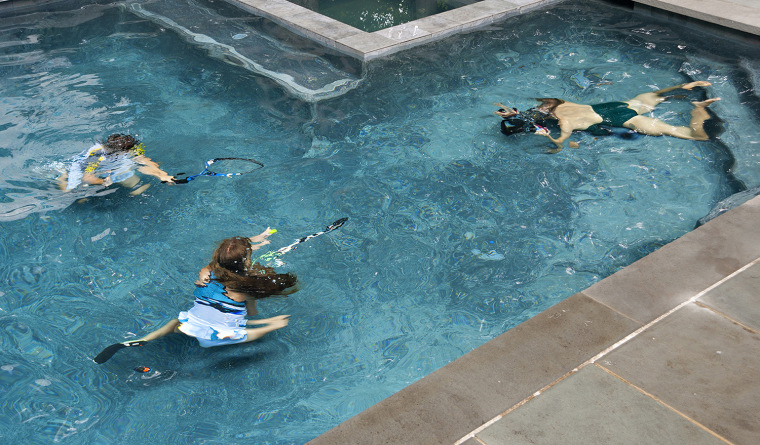 This is what it looks like when Alix Martinez shoots images in a pool.