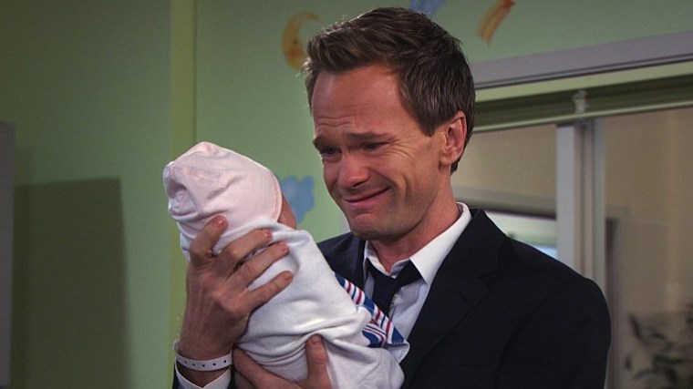 Barney Stinson (Neil Patrick Harris) meets his daughter in the \"How I Met Your Father\" finale.