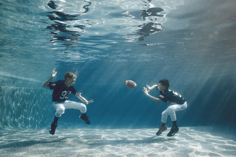 The children get free range to do what they want to do in the water during the photo shoots.