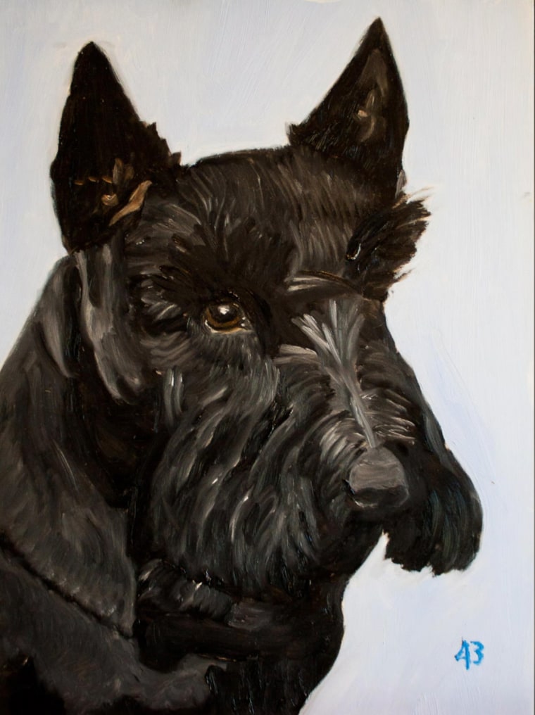 Bush's portrait of Barney.